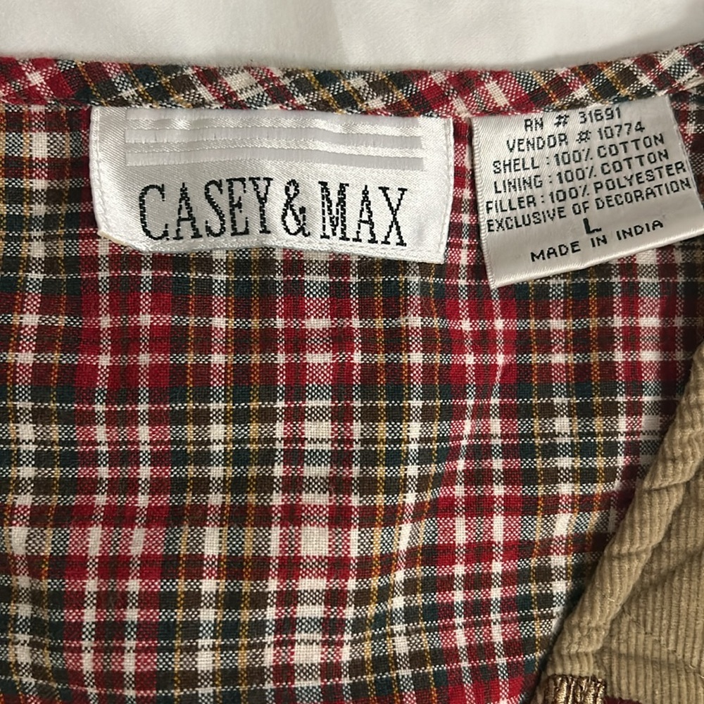 CASEY&MAX Cotton Quilted Embroidered Vest L - Picture 2 of 7